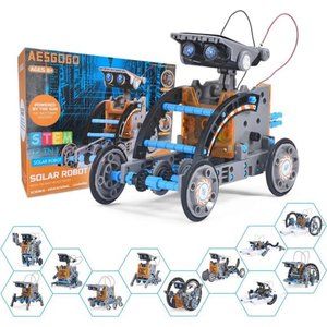 STEM Projects 12-in-1 Creation Solar Robot Kit,Science Experiments Toys Gifts